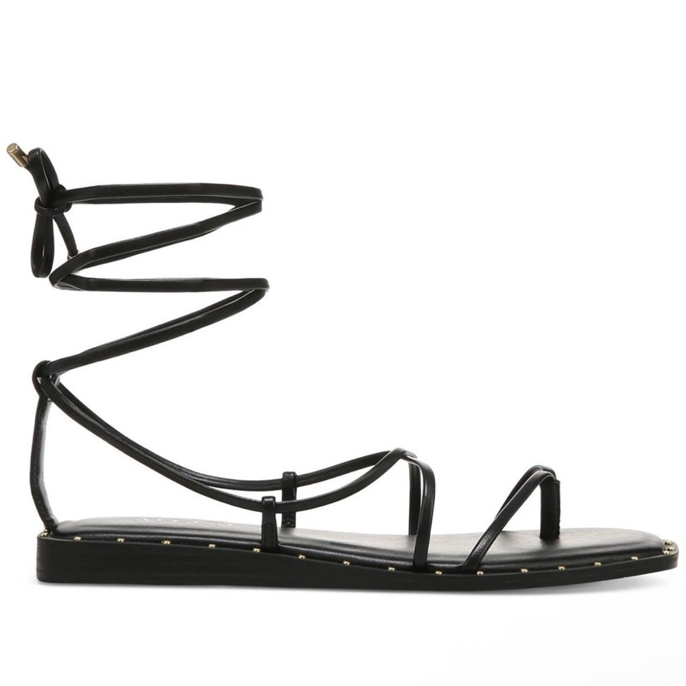 New Alfani Womens Novaraa Black Casual Strappy Sandals 5M - Picture 2 of 7